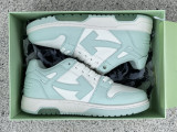 Authentic OFF-WHITE Out Of Office Calf Leather White Green