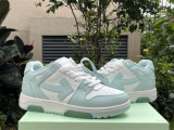 Authentic OFF-WHITE Out Of Office Calf Leather White Green