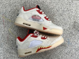Authentic Air Jordan 5 Low “CNY” White Red