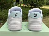 Authentic OFF-WHITE Out Of Office Calf Leather White Light Green