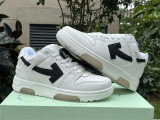 Authentic OFF-WHITE Out Of Office Calf Leather White Black