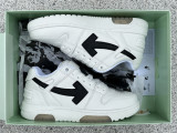 Authentic OFF-WHITE Out Of Office Calf Leather White Black