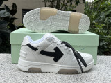 Authentic OFF-WHITE Out Of Office Calf Leather White Black