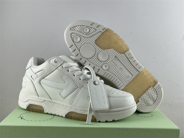 Authentic OFF-WHITE Out Of Office Calf Leather White