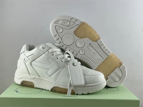 Authentic OFF-WHITE Out Of Office Calf Leather White