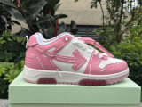 Authentic OFF-WHITE Out Of Office Calf Leather Pink