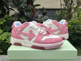 Authentic OFF-WHITE Out Of Office Calf Leather Pink