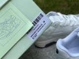 Authentic OFF-WHITE Out Of Office Calf Leather White Lilac