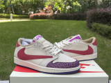 Authentic Travis Scott x Air Jordan 1 Purple/Red /Inverted Hook