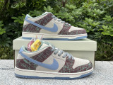 Authentic Crenshaw Skate Club x Nike SB Dunk Low Off White/Purple Blue