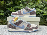 Authentic Crenshaw Skate Club x Nike SB Dunk Low Off White/Purple Blue