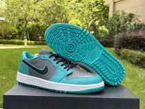 Authentic Air Jordan 1 Low Golf Charcoal Jade