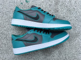 Authentic Air Jordan 1 Low Golf Charcoal Jade