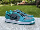 Authentic Air Jordan 1 Low Golf Charcoal Jade