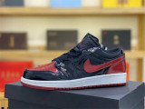 Authentic Air Jordan 1 Low Black/Red