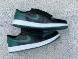 Authentic Air Jordan 1 Low Black/Gorge Green