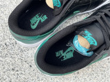 Authentic Air Jordan 1 Low Black/Gorge Green