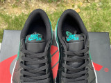 Authentic Air Jordan 1 Low Black/Gorge Green