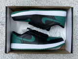 Authentic Air Jordan 1 Low Black/Gorge Green