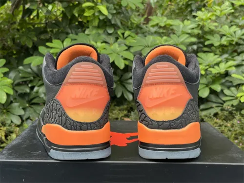 Authentic J Balvin x Air Jordan 3 Black/Orange