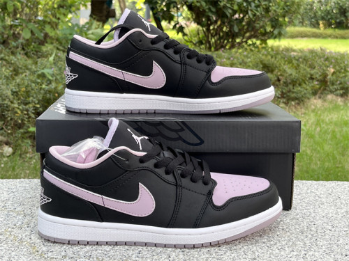 Authentic Air Jordan 1 Low Black Iced purple