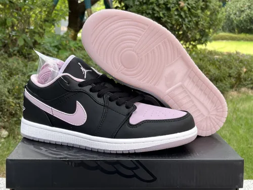 Authentic Air Jordan 1 Low Black Iced purple