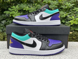 Authentic Air Jordan 1 Low Purple /Black