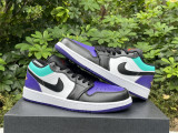 Authentic Air Jordan 1 Low Purple /Black