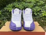 Authentic Air Jordan 12 Retro White/Purple