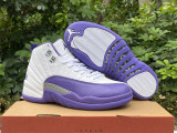 Authentic Air Jordan 12 Retro White/Purple