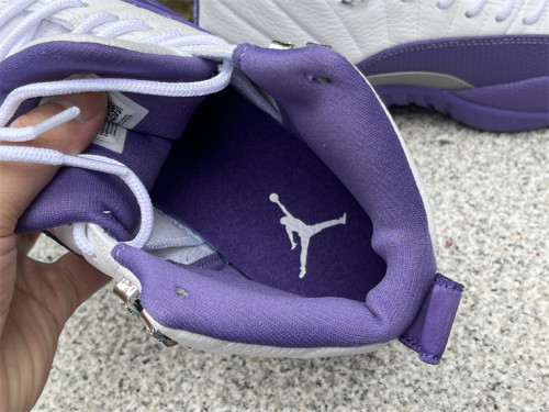 Authentic Air Jordan 12 Retro White/Purple