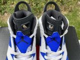 Authentic Air Jordan 6 Retro White/Royal Blue/Black
