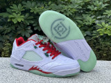 Authentic CLOT x Air Jordan 5 Low Red/White