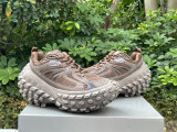 Authentic Balenciaga Triple s Clear Sole Coffe/Palm