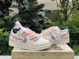 Authentic Nike SB Dunk Low White/MTLC red bronze