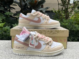 Authentic Nike SB Dunk Low White/MTLC red bronze