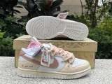 Authentic Nike SB Dunk Low White/MTLC red bronze