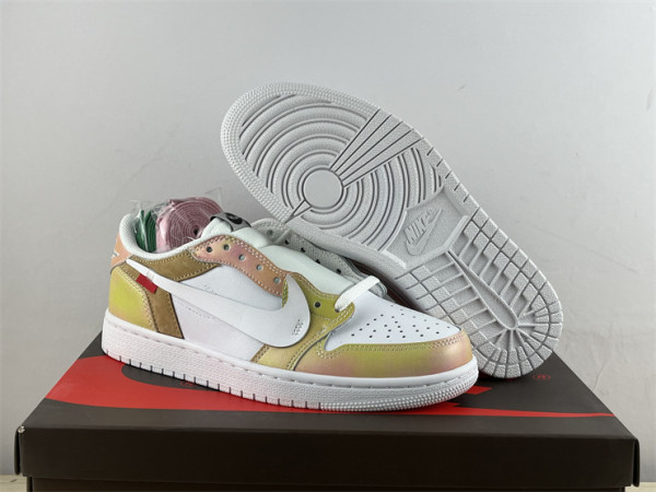 Authentic Air Jordan 1 Low Colorful /White