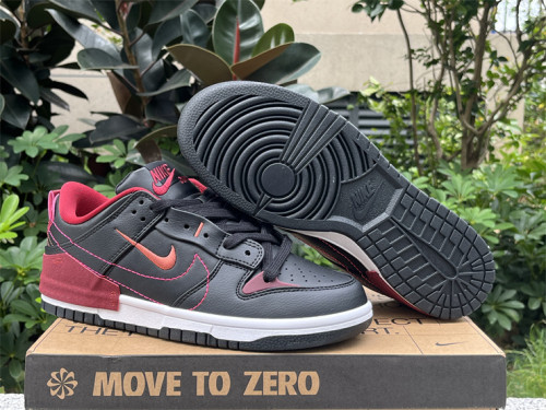 Authentic Nike Dunk Low Disrupt 2 Black/Canyon Rust-Team Red