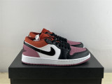 Authentic Air Jordan 1 Low White/Brown/Purple