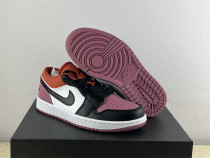 Authentic Air Jordan 1 Low White/Brown/Purple