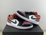 Authentic Air Jordan 1 Low White/Brown/Purple