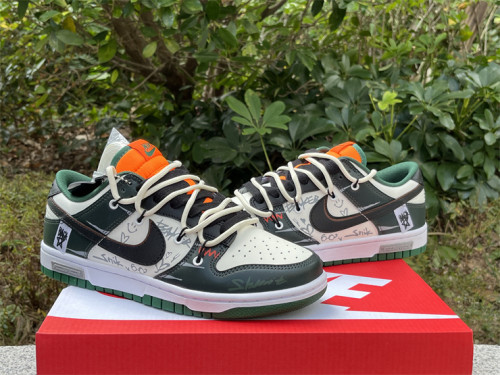 Authentic Nike SB Dunk Low White/Green/Black