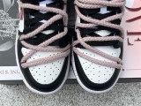 Authentic Nike SB Dunk Low White/Black/Rose