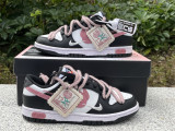 Authentic Nike SB Dunk Low White/Black/Rose