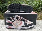 Authentic Nike SB Dunk Low White/Black/Rose