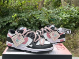 Authentic Nike SB Dunk Low White/Black/Rose