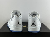 Authentic Air Jordan 5 Low GS “White Silver”
