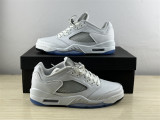 Authentic Air Jordan 5 Low GS “White Silver”