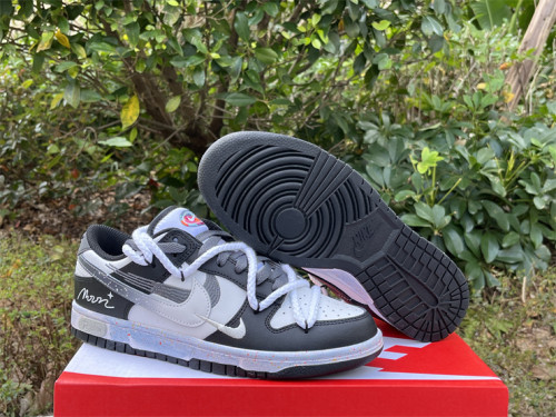 Authentic Nike Dunk Low Black/White/Grey